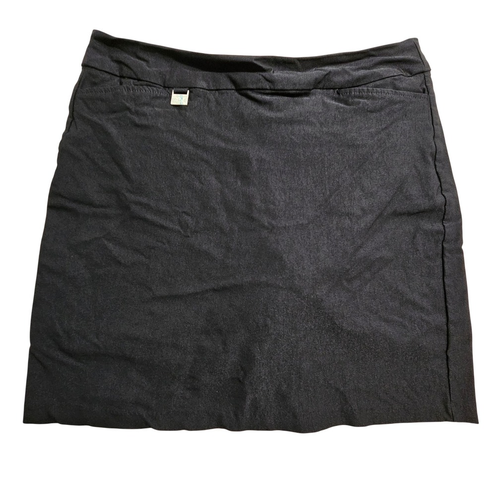 Lulu-B Skort Womens Size‎ 12 Black Activewear Stretch Pull On Skirt